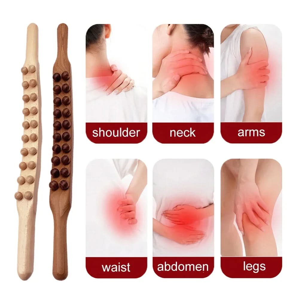 Holzkomfort Profi – Gua Sha Wooden Massage Stick for Muscle Relaxation (60 cm)