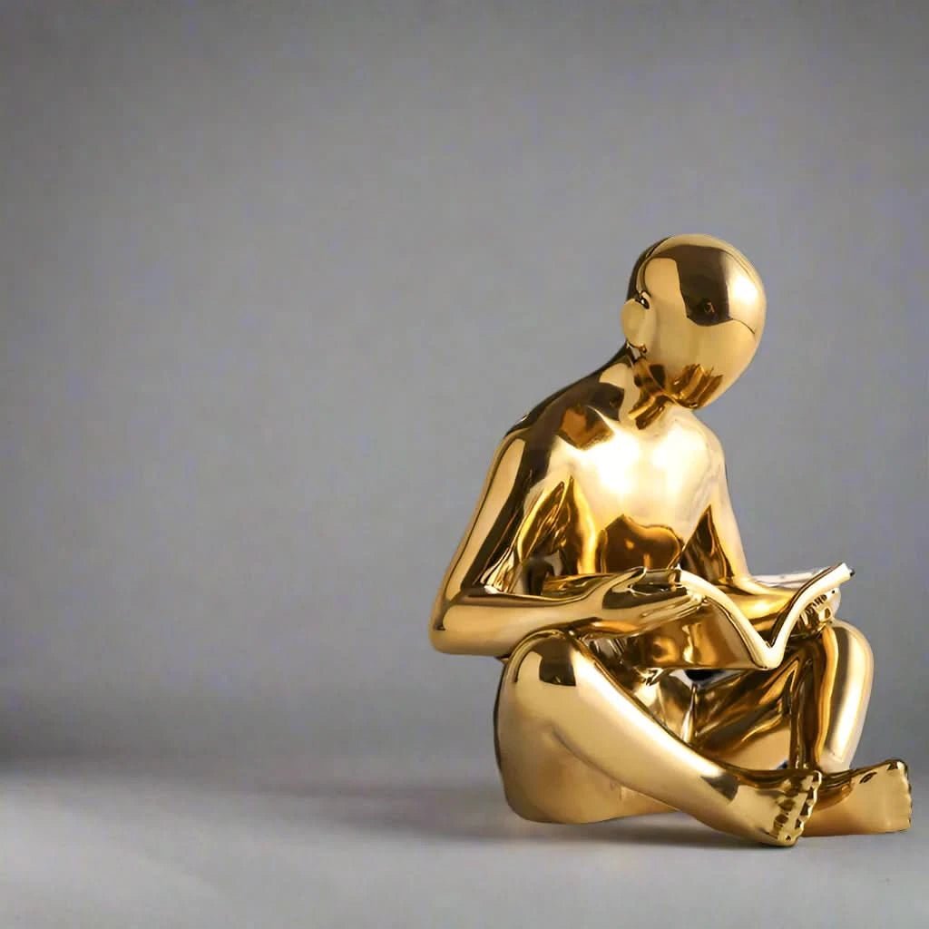 Liam - Creative Bookend with Reading Man Sculpture