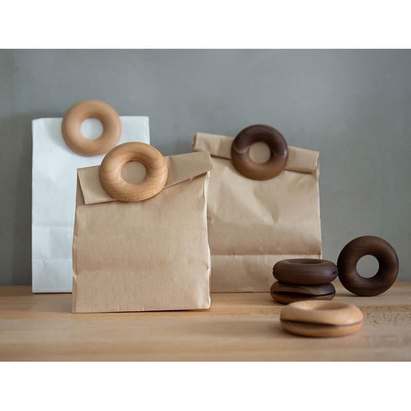 ZELLIX Environmentally Friendly Wooden Donut Clips Bag Closure