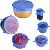 6-teiliges Set Flexibler Silikondeckel