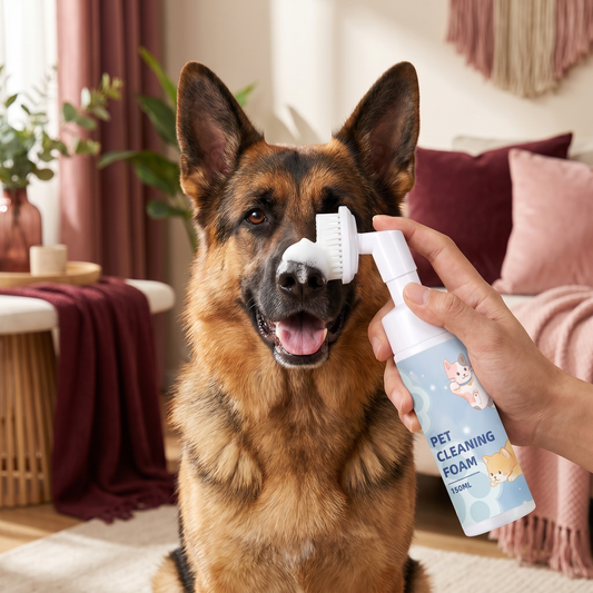 Wasserloser & Sanfter Pfoten Reinigungsschaum mit Bürste für Hunde