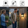 Solar LED-Wandleuchte – Wasserdichte Außenlampe mit Lichtsensor für Garten, Hof und Zaun (2 Stück)