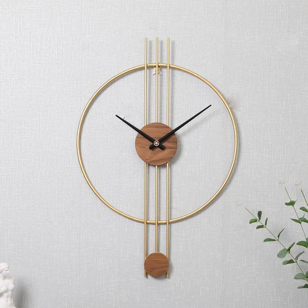 ZORIELLE Skyline Wall Clock Metal Frame Minimalist Design Home Accessory