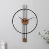 ZORIELLE Skyline Wall Clock Metal Frame Minimalist Design Home Accessory