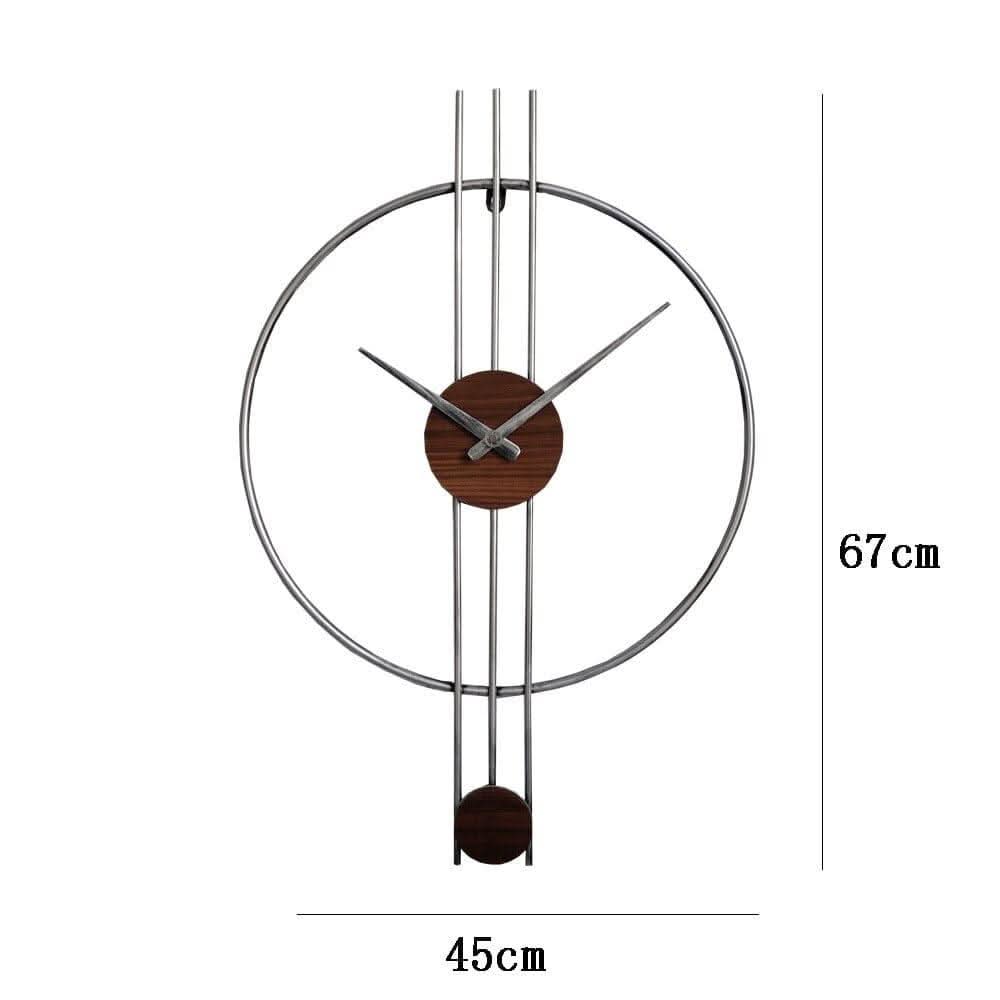ZORIELLE Skyline Wall Clock Metal Frame Minimalist Design Home Accessory