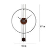 ZORIELLE Skyline Wall Clock Metal Frame Minimalist Design Home Accessory