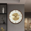 FIORAELLE Golden Blossom Wall Clock Walnut Copper Elegant Artistic Design