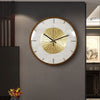 FIORAELLE Golden Blossom Wall Clock Walnut Copper Elegant Artistic Design