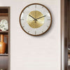 FIORAELLE Golden Blossom Wall Clock Walnut Copper Elegant Artistic Design