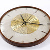 FIORAELLE Golden Blossom Wall Clock Walnut Copper Elegant Artistic Design