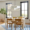 Victorina Pendant Light Silk Construction Modern Silhouette Living Room Eyecatcher