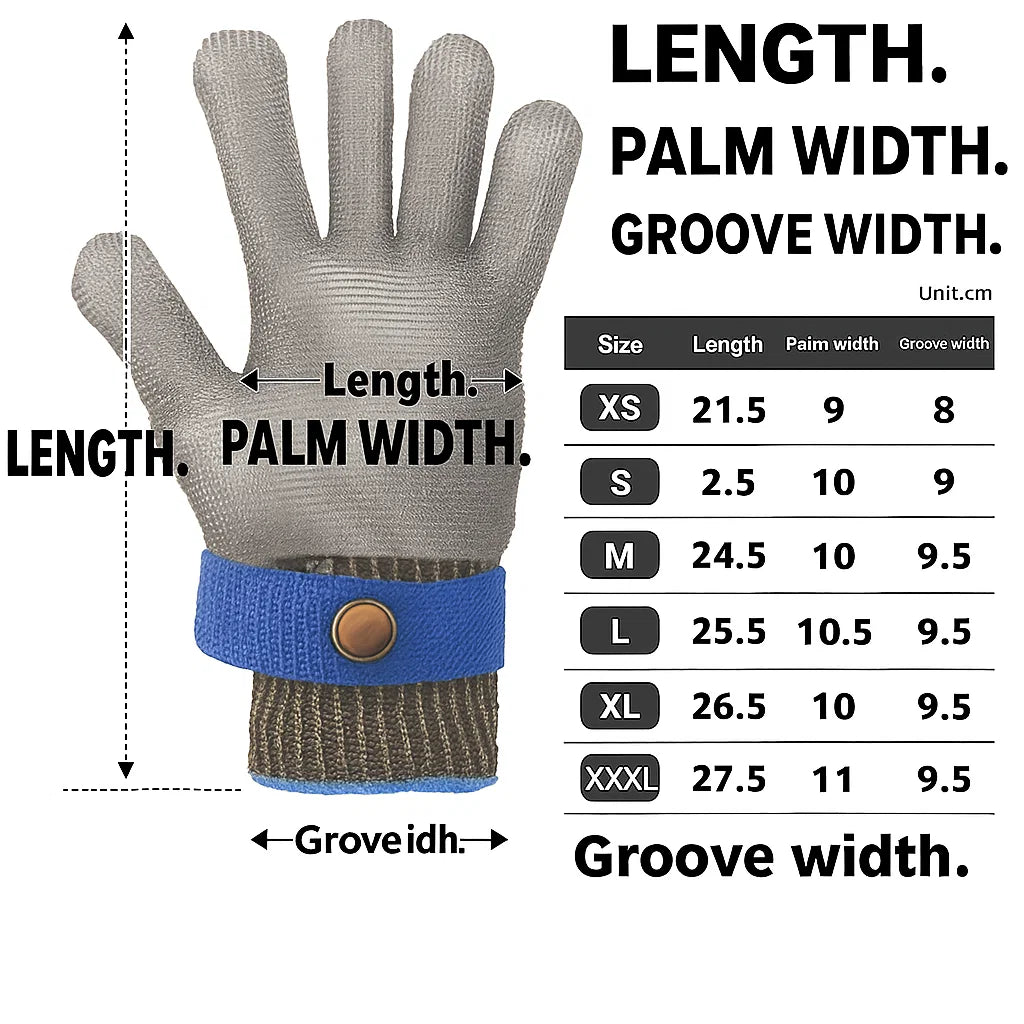 StahlSicherheit Profi – Stainless Steel Safety Gloves With Maximum Cut Resistance