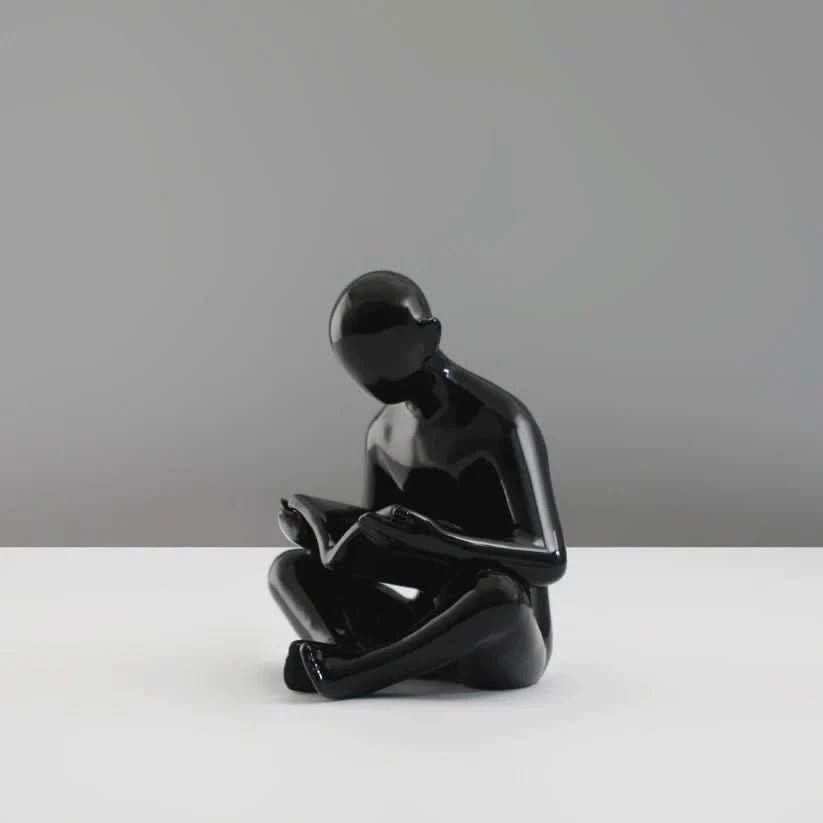 Liam - Creative Bookend with Reading Man Sculpture