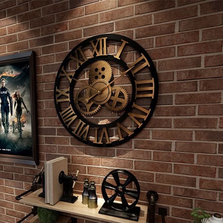 Aurex Zeitlose Industrieoptik Wanduhr Blickfang Wohnzimmer Büro Bar