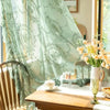 Rosvera - Retro Green Floral Lace Curtains