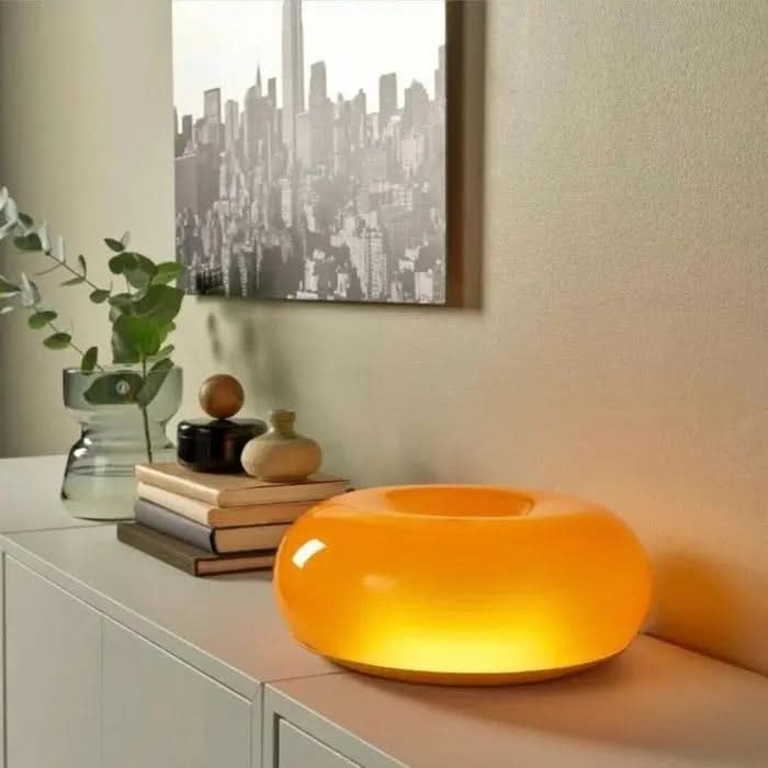 Modern Donut Table Lamp – Stylish Donut Table Lamp with Touch Dimmer & 3 Light Colors