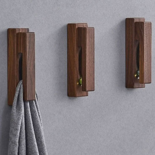 AVREN Modern Wooden Wall Hooks Elegant Design for Jackets, Bags, and Accessories