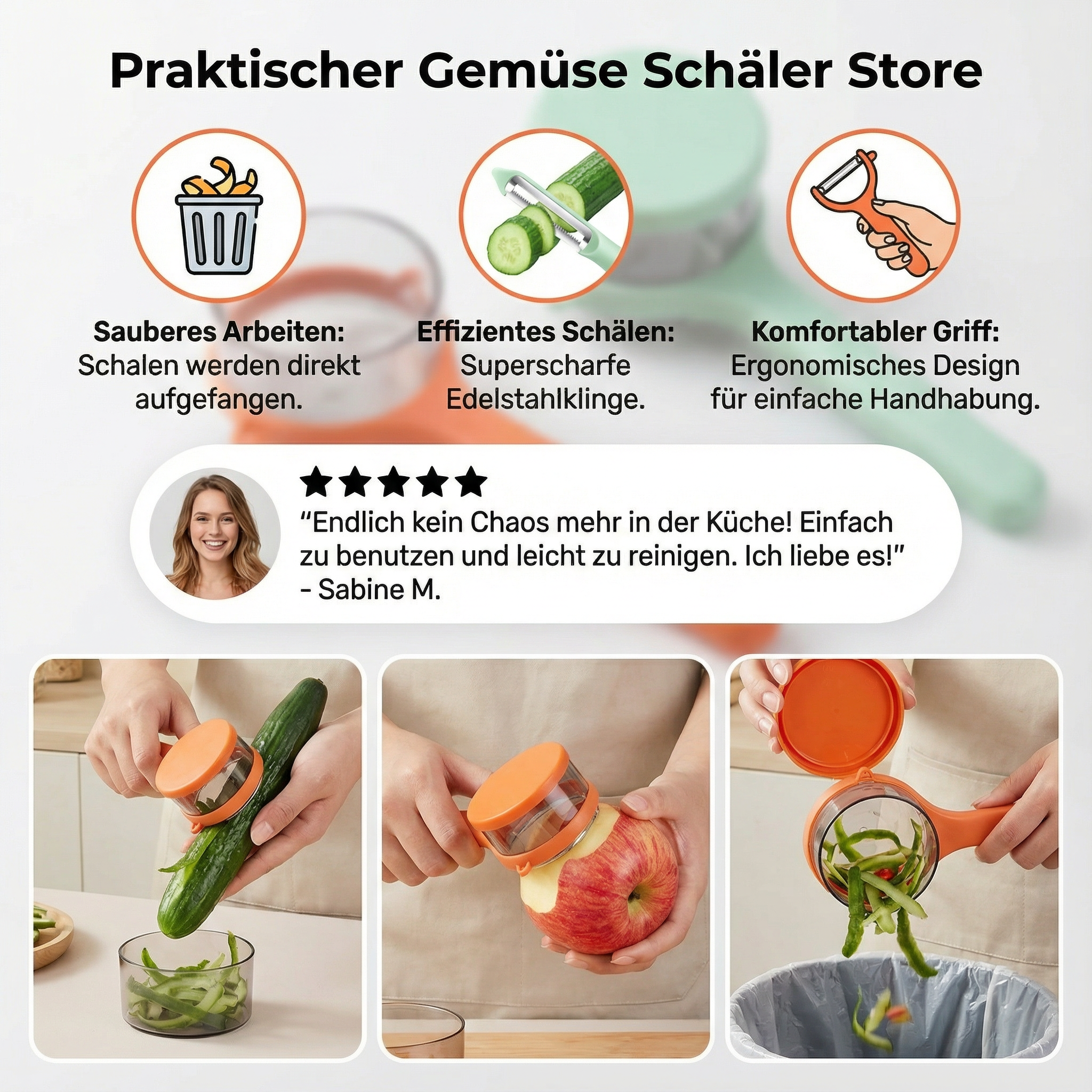 Praktischer Gemüse Schäler