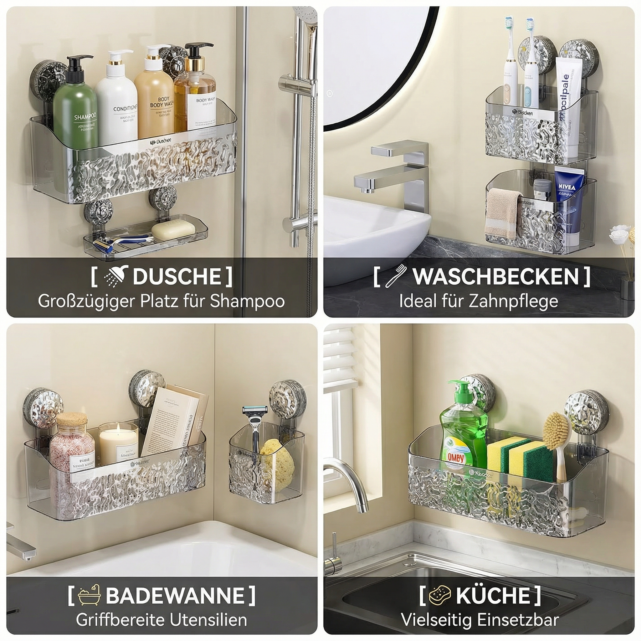 Saugnapf Badezimmer Regal