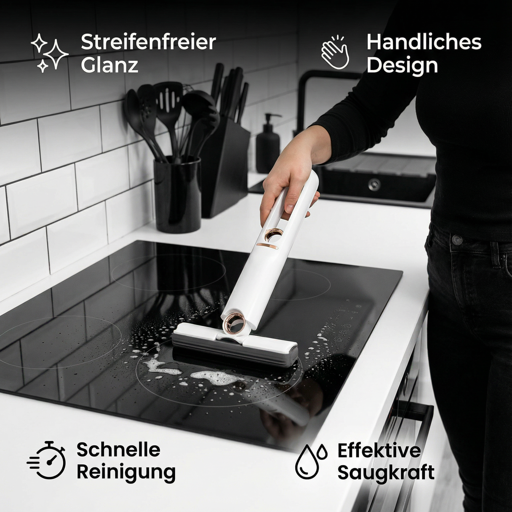 Praktische Mini Putzstab Hilfe