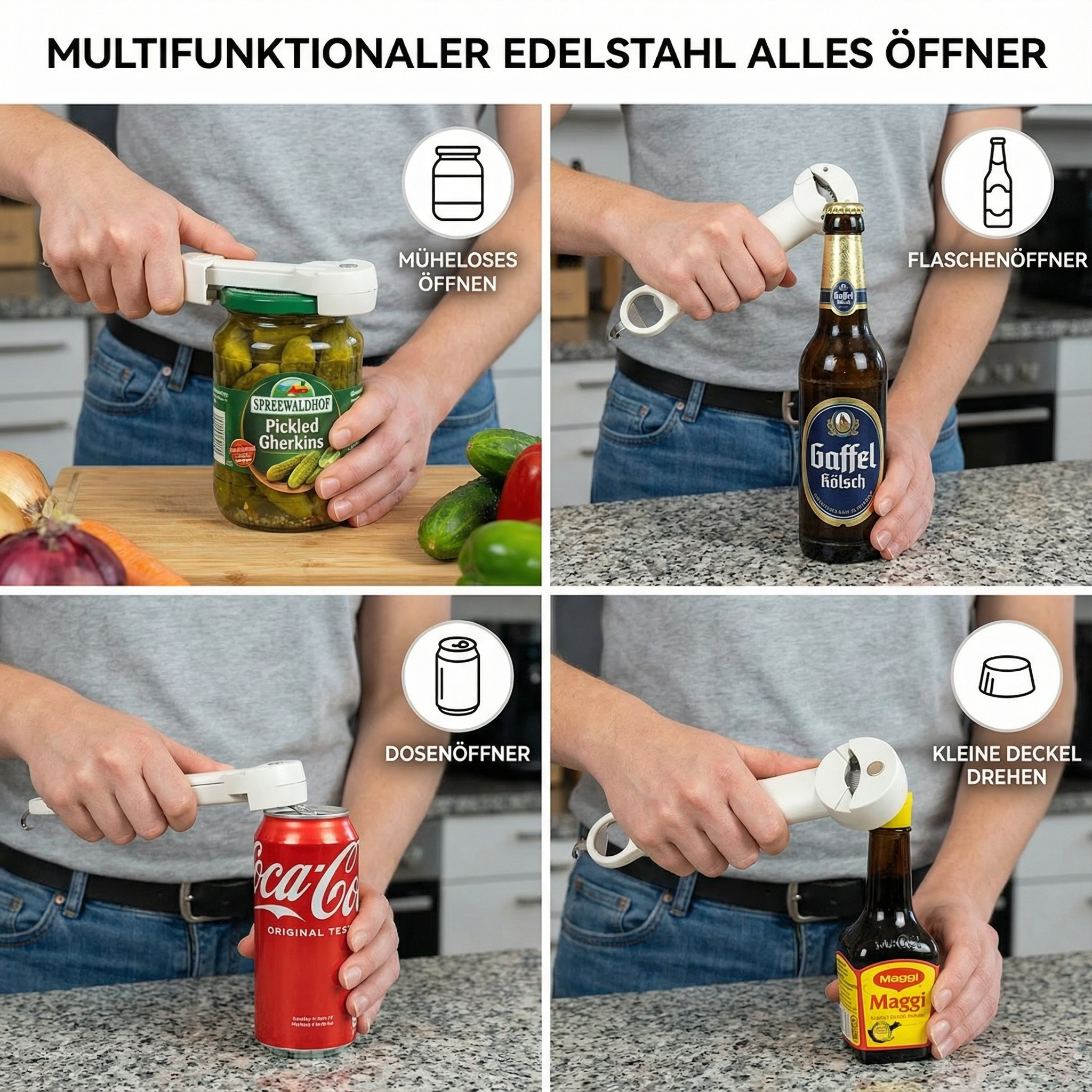 Multifunktionaler Edelstall Alles Öffner