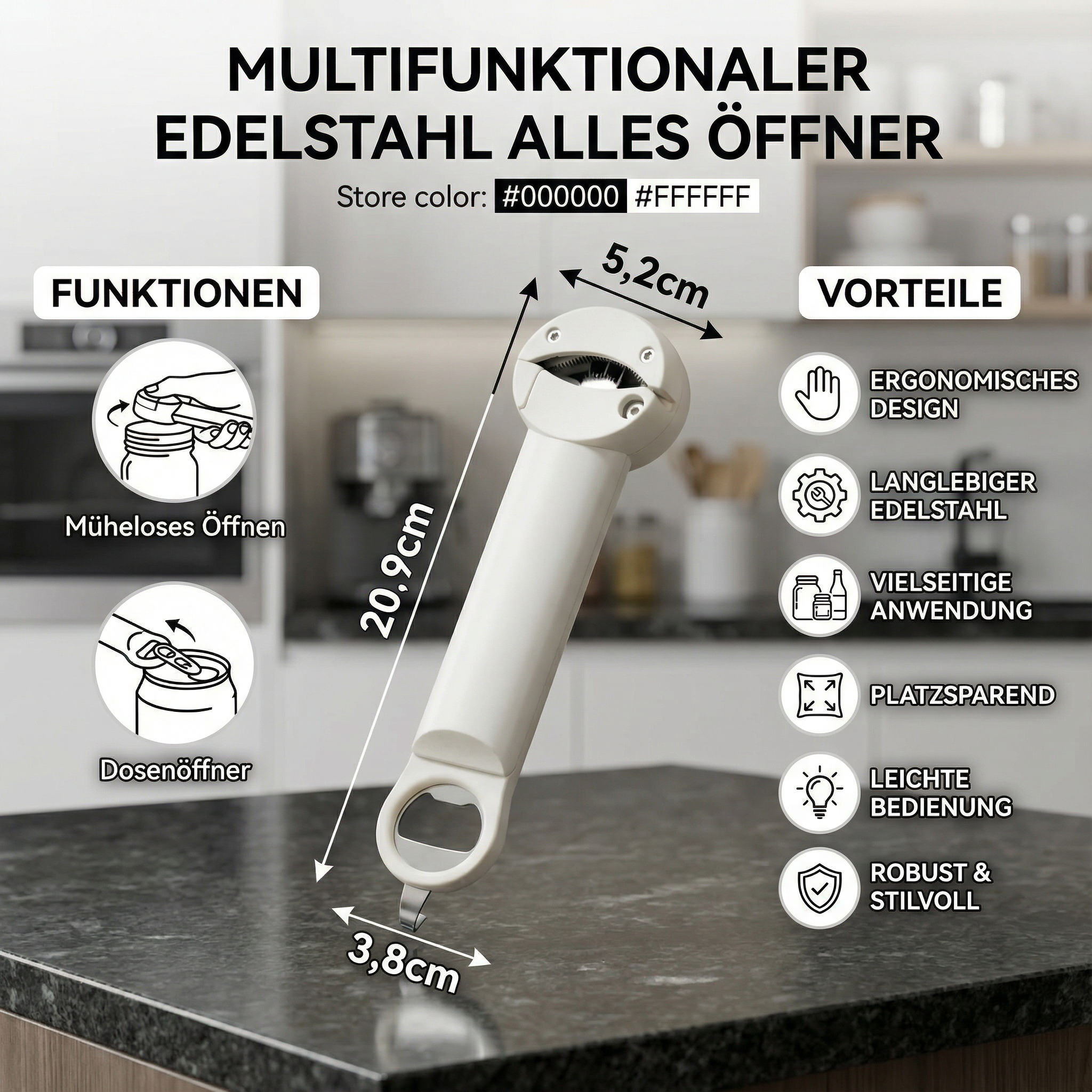 Multifunktionaler Edelstall Alles Öffner