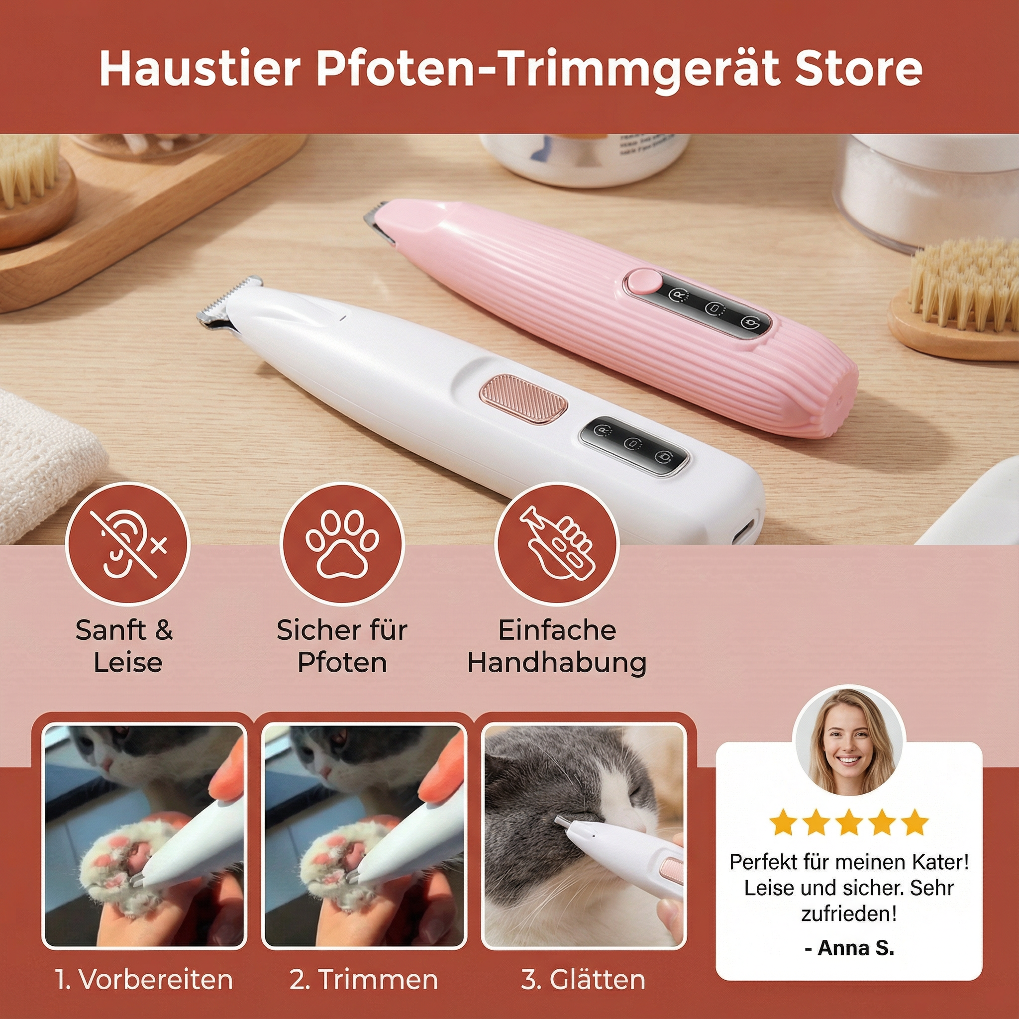Haustier Pfoten-Trimmgerät